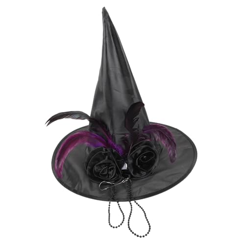 CAXUSD Vintage Hexenhut Für Halloween Dekorativer Zaubererhut Für Kostümparty Cosplay Und Halloween Feiern Schwarzer Partyhut Für Damen Und Herren CAXUSD Vintage Hexenhut Für Halloween Dekorativer Zaubererhut Für Kostümparty Cosplay Und Halloween Feiern Schwarzer Partyhut Für Damen Und Herren von CAXUSD