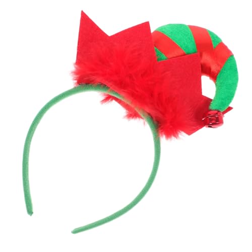 CAXUSD Weihnachtsbaum-Stirnband Entzückende Haarreiber Weihnachtshaarband elf stirnband Weihnachtskostüm Kopfbedeckung Urlaub Haarreifen Feiertagsparty süße Kleidungsgeschenke Stoff Grün von CAXUSD