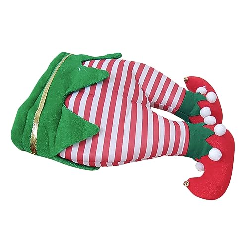 CAXUSD Weihnachtskopfschmuck lustige Partyhüte Weihnachtskostüm-Kopfbedeckung Motorhaube für Männer Tiara Plüsch-Elfenhosenmütze weihnachtsfeier hut Weihnachten Clown-Hut von CAXUSD