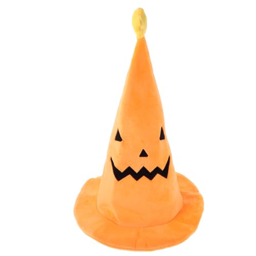 CAXUSD Witch Hat Halloween Party Accessory für Damen Flexibler Hexenhut mit Kürbisdesign für Masquerade Karneval Kostümfeste und Weihnachtsfeiern von CAXUSD