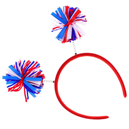 CAXUSD Rot-weiß-blaues Stirnband Patriotischer Haarreif Unabhängigkeit Stirnbänder Parteibevorzugung Zum Unabhängigkeitstag Patriotische Kopfbedeckung Garn Schleife Tag Der Unabhängigkeit von CAXUSD
