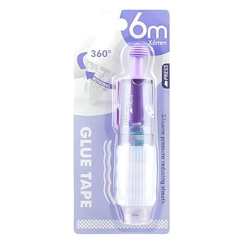 Doppelseitiges gepunktetes Klebeband, Stiftform, 6 mm breit, selbstklebend, nachfüllbar, gepunktet für Studenten, Scrapbooking, Kartenherstellung, tragbarer Klebestift Doppelseitiges gepunktetes Klebeband, Stiftform, 6 mm breit, selbstklebend, nachfüllbar, gepunktet für Studenten, Scrapbooking, Kartenherstellung, tragbarer Klebestift von CAZSTYK