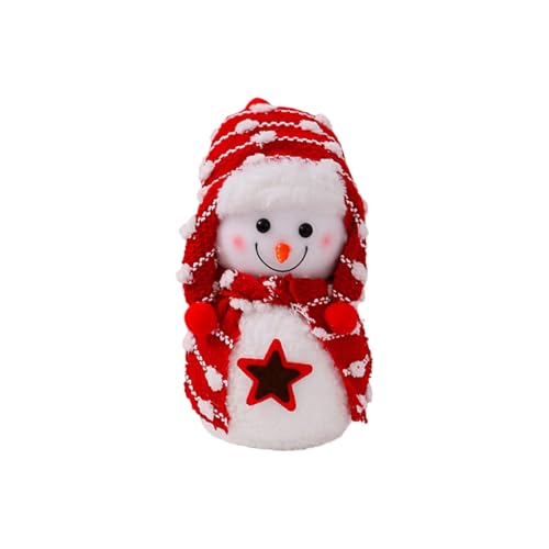 Weihnachts-Schneemann-Dekorationen, weiche Statue, Plüschpuppe, Tischdekoration, für Garten, Outdoor, Party, Hochzeit, Plüsch-Tischdekoration, Weihnachtsdekoration, Partyzubehör von CAZSTYK