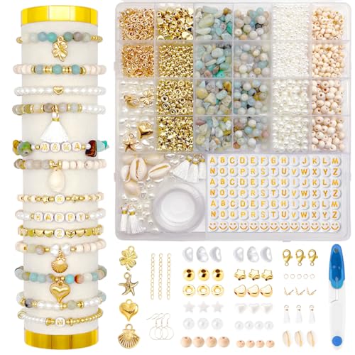 CAwished Natürliche Amazonit Perlen für Armbänder Schmuck Selber Machen Perlen set zum Auffädeln für DIY Beads für Jewellery Making Schaffung, Armband Set Selber Machen für Kinder Erwachsene CAwished Natürliche Amazonit Perlen für Armbänder Schmuck Selber Machen Perlen set zum Auffädeln für DIY Beads für Jewellery Making Schaffung, Armband Set Selber Machen für Kinder Erwachsene von CAwished
