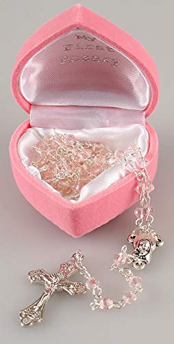 My 1st rosenkranz kinder mädchen pink glas klein Rosenkranz + box fab Kommunion geschenk My 1st rosenkranz kinder mädchen pink glas klein Rosenkranz + box fab Kommunion geschenk von C BC