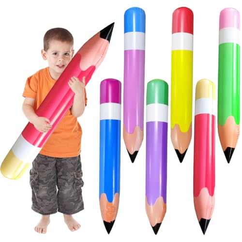 CBHTMY 6 Stück, 70 cm hoch,Aufblasbarer Stift,Bleistift Aufblasbar,giant pencil,Riesen Deco Stifte Aufblasbar,Einschulung Deko Aufblasbare Stifte,Bleistift Zum Aufblasen CBHTMY 6 Stück, 70 cm hoch,Aufblasbarer Stift,Bleistift Aufblasbar,giant pencil,Riesen Deco Stifte Aufblasbar,Einschulung Deko Aufblasbare Stifte,Bleistift Zum Aufblasen von CBHTMY