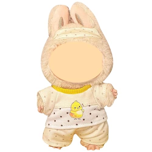 Kuscheltier Kleidung Outfit, Niedliche Mini Plüsch Puppen Kleidung Outfit nur Bekleidungs zubehör für 17cm Puppen Pullover Hoodie Kleidung DIY Kinder Geschenke - D von CBOSNF