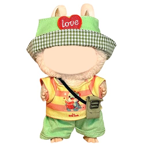 Kuscheltier Kleidung Outfit, Niedliche Mini Plüsch Puppen Kleidung Outfit nur Bekleidungs zubehör für 17cm Puppen Pullover Hoodie Kleidung DIY Kinder Geschenke - H von CBOSNF