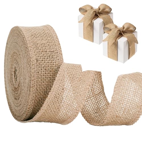 Juteband, Vintage Geschenkband, 5cm x 10m Sackleinen Band, Vintage Dekoband Jute, Juteband Stoff Hessische Bänder, Für Hochzeitdeko, Geschenkverpackung, Basteln Juteband, Vintage Geschenkband, 5cm x 10m Sackleinen Band, Vintage Dekoband Jute, Juteband Stoff Hessische Bänder, Für Hochzeitdeko, Geschenkverpackung, Basteln von CBRAEXY