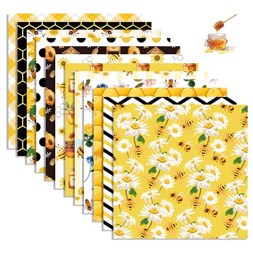 24 Blatt Bienen Muster Scrapbook Papier,12 Designs Doppelseitiges Honigbiene Dekorpapier Scrapbook Craft Papier,12x12Inch Craft Supplies Karte Herstellung Scrapbook von CC HOME