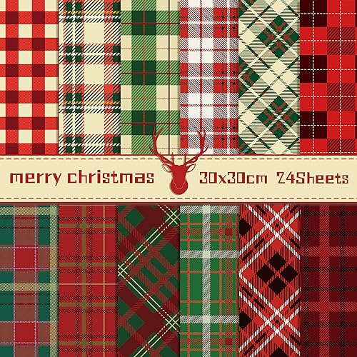 24 Blatt Scrapbook Papier Weihnachten,12-Typen Doppelseitige Dekorpapier Origami Papier Scrapbook Zubehör Craft Weihnachten Bastelpapier Journal Motivpapier DIY Fotoalbum Dekorpapier 30x30cm 24 Blatt Scrapbook Papier Weihnachten,12-Typen Doppelseitige Dekorpapier Origami Papier Scrapbook Zubehör Craft Weihnachten Bastelpapier Journal Motivpapier DIY Fotoalbum Dekorpapier 30x30cm von CC HOME