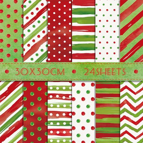 24 Blatt Scrapbook Papier Weihnachten,12-Typen Doppelseitige Dekorpapier Scrapbook Zubehör Craft Origami Papier Weihnachten Bastelpapier Journal Motivpapier DIY Fotoalbum Dekorpapier 30x30cm 24 Blatt Scrapbook Papier Weihnachten,12-Typen Doppelseitige Dekorpapier Scrapbook Zubehör Craft Origami Papier Weihnachten Bastelpapier Journal Motivpapier DIY Fotoalbum Dekorpapier 30x30cm von CC HOME