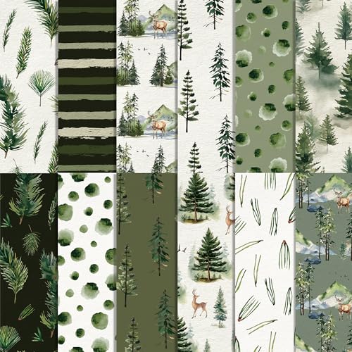 24 Blatt Waldmuster Scrapbook Papier Bastelpapier Weihnachten,12 Designs Motivpapier Weihnachten Scrapbook Dekorpapier Decoupage Papier für DIY Alben Umschläge, Grußkarten 24 Blatt Waldmuster Scrapbook Papier Bastelpapier Weihnachten,12 Designs Motivpapier Weihnachten Scrapbook Dekorpapier Decoupage Papier für DIY Alben Umschläge, Grußkarten von CC HOME