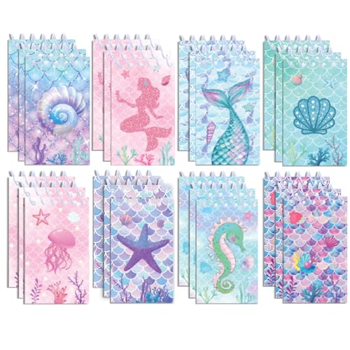 24 Stück Mini Notizbuch Kinder Mini Notizbücher Meerjungfrau Ozeantier Gastgeschenke Spirale Notizblöcke für Mädchen Kinder Kleine Skizzenblöcke für Unterwasserwelt Geburtstag Party Klassenzimmer 24 Stück Mini Notizbuch Kinder Mini Notizbücher Meerjungfrau Ozeantier Gastgeschenke Spirale Notizblöcke für Mädchen Kinder Kleine Skizzenblöcke für Unterwasserwelt Geburtstag Party Klassenzimmer von CC HOME