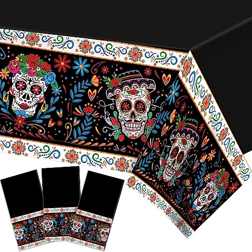 3 Stück Tischdecke Deko Tag der Toten Halloween Tischläufer,Dia de los Muertos Deko für Mexiko Karneval Festival Horror Party Tisch Dekorationen 3 Stück Tischdecke Deko Tag der Toten Halloween Tischläufer,Dia de los Muertos Deko für Mexiko Karneval Festival Horror Party Tisch Dekorationen von CC HOME
