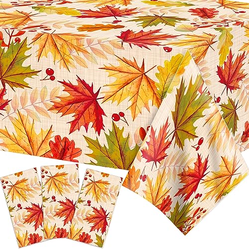 3 Stück Tischdecke Herbst Erntedankfest Herbsternte Orangefarbenes Blatt Tischdecke, Party Dekoration Einweg Tischdecke für Erntedankfest Herbstdeko Thanksgiving Party Geburtstag 3 Stück Tischdecke Herbst Erntedankfest Herbsternte Orangefarbenes Blatt Tischdecke, Party Dekoration Einweg Tischdecke für Erntedankfest Herbstdeko Thanksgiving Party Geburtstag von CC HOME