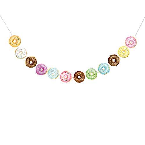 CC HOME Donut Food Theme Party Banner/Donut Time Party Decorations/Doughnut Birthday Party Supplies Cake Food Favor Displays For ThanksgivingDonut Grown Up PartyHappy New Year or Birthday PartyBaby Shower von CC HOME