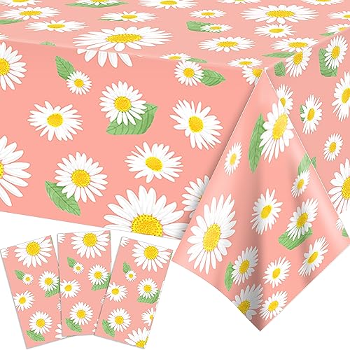 CC HOME Gänseblümchen Party Tischdecke, Kunststoff-Tischdecken für Partys Einweg rosa Tischdecke für Partys, Geburtstag Tischdecke Rechteckige Plastik Tischdecke für Party 3Pcs CC HOME Gänseblümchen Party Tischdecke, Kunststoff-Tischdecken für Partys Einweg rosa Tischdecke für Partys, Geburtstag Tischdecke Rechteckige Plastik Tischdecke für Party 3Pcs von CC HOME