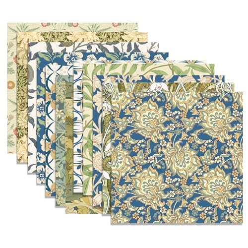 Vintage Scrapbook Papier 24-Blätter Frühling gemustertes Papier mit,Doppelseitiges Vintage William Morris Journal Papier Origami Papier CardStock Papier für DIY Origami Dekoratives Craft Papier Vintage Scrapbook Papier 24-Blätter Frühling gemustertes Papier mit,Doppelseitiges Vintage William Morris Journal Papier Origami Papier CardStock Papier für DIY Origami Dekoratives Craft Papier von CC HOME