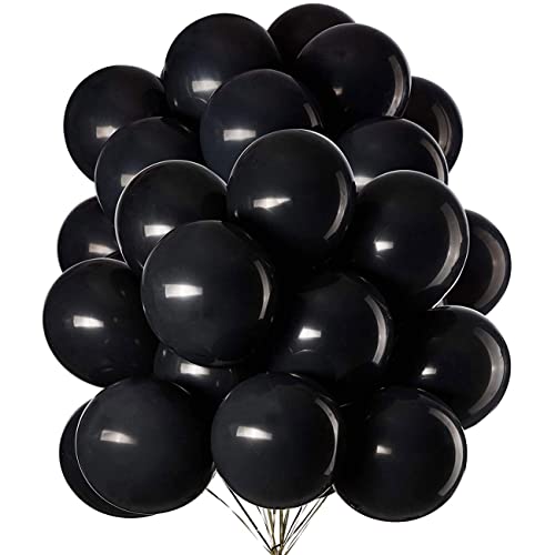 100 Stück 12 Zoll Luftballons Schwarzer,Latex Helium Ballons für Geburtstag,Hochzeit Party Dekoration 100 Stück 12 Zoll Luftballons Schwarzer,Latex Helium Ballons für Geburtstag,Hochzeit Party Dekoration von CC Wonderland Zone
