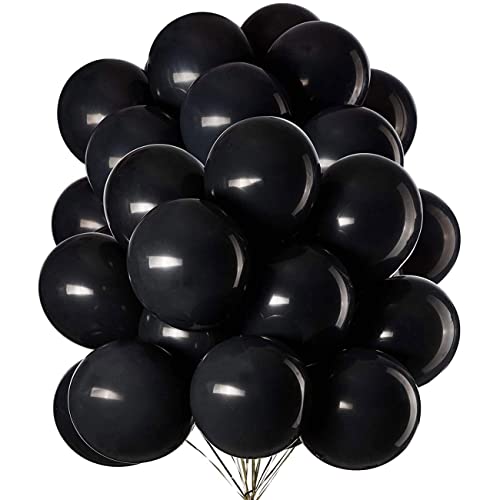 100 Stück 12 Zoll Luftballons Schwarzer,Latex Ballons für Party Dekoration von CC Wonderland Zone