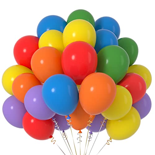 12 Zoll Luftballons Bunt,Regenbogen Latex Ballons für Partys Deko,60 Stück von CC Wonderland Zone