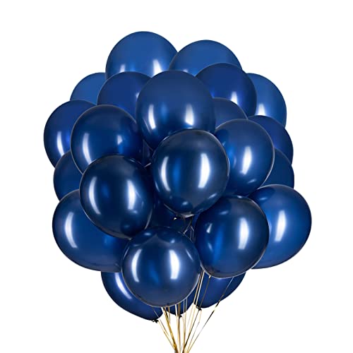 12 Zoll Luftballons Marineblau,Blau Helium Latex Ballon für Partys Deko,50 Stück von CC Wonderland Zone