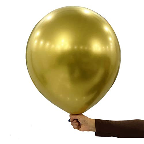 18 Zoll Große Gold Metallic Luftballons,Gross Chrom Gold Helium Ballons für Partys Dekoration-15 Stück von CC Wonderland Zone