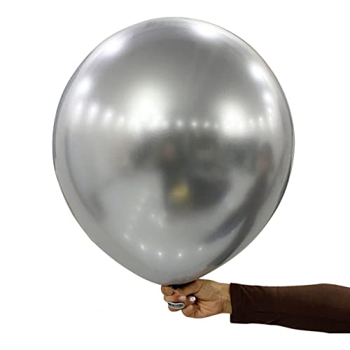 18 Zoll Große Silber Metallic Luftballons,Gross Chrom Silber Helium Ballons für Partys Dekoration-15 Stück 18 Zoll Große Silber Metallic Luftballons,Gross Chrom Silber Helium Ballons für Partys Dekoration-15 Stück von CC Wonderland Zone