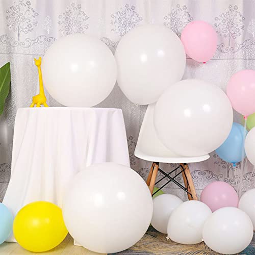 18 Zoll Große Luftballons Weiß,Gross Weiss Latex Ballons für Partys Deko,15 Stück von CC Wonderland Zone