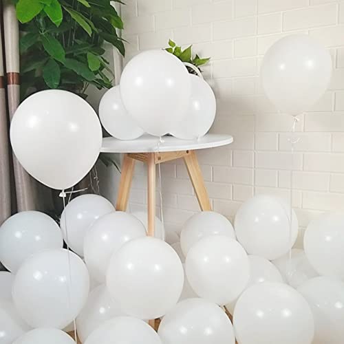 5 Zoll/100 Stück Luftballons Weiß,Weiss Kleine Latex Helium Ballons für Partys Deko von CC Wonderland Zone