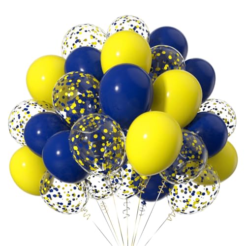 50 Stück 12 Zoll Gelb Marineblau Helium Latex LuftBallons,Ballons mit Gelb und Blau Konfetti für Minion Partys Dekoration 50 Stück 12 Zoll Gelb Marineblau Helium Latex LuftBallons,Ballons mit Gelb und Blau Konfetti für Minion Partys Dekoration von CC Wonderland Zone