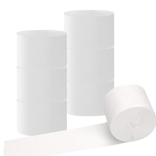 6 Rollen weiße Krepppapier-Luftschlangen für weiße Geburtstage, Hochzeiten, Festivals, Feiern, Party-Dekorationen, 25 m lang, 4,5 cm breit von CC wonderland zone