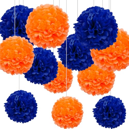 CC wonderland zone 12 Stück Orange und Blau Seidenpapier Pompons,Papier Pom Poms Seidenpompons,Orange Blau Party Deko CC wonderland zone 12 Stück Orange und Blau Seidenpapier Pompons,Papier Pom Poms Seidenpompons,Orange Blau Party Deko von CC wonderland zone