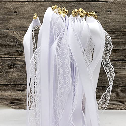 CC wonderland zone 30 Stück Weiß Wedding Wand Romantic mit Hochzeitsbändern,Zauberstäbe Hochzeit Luftschlangen mit Glocken, Spitzenfeenstab Seidenfeenstab für Hochzeit Party CC wonderland zone 30 Stück Weiß Wedding Wand Romantic mit Hochzeitsbändern,Zauberstäbe Hochzeit Luftschlangen mit Glocken, Spitzenfeenstab Seidenfeenstab für Hochzeit Party von CC wonderland zone