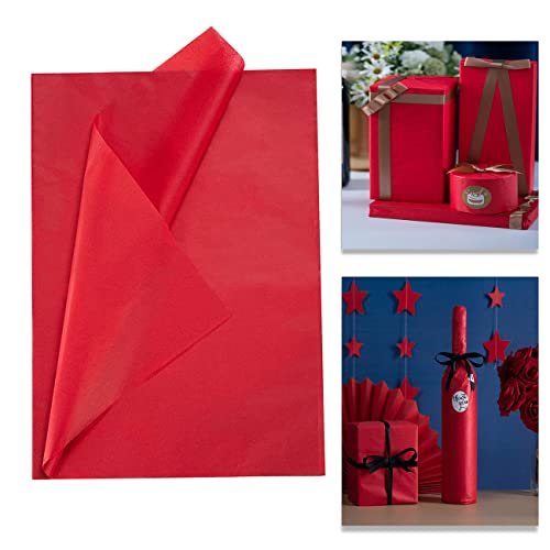 CC wonderland zone 50 Blatt Decoupage Seidenpapier Rot-50cm x 70cm,Geschenkpapier Seidenpapier Verpackungsmaterial von CC wonderland zone