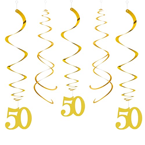 CC wonderland zone 20 Stück Gold 50 Geburtstag Wirbel Deko,Hängende Swirls Streams für 50. Party Dekorationen CC wonderland zone 20 Stück Gold 50 Geburtstag Wirbel Deko,Hängende Swirls Streams für 50. Party Dekorationen von CC wonderland zone