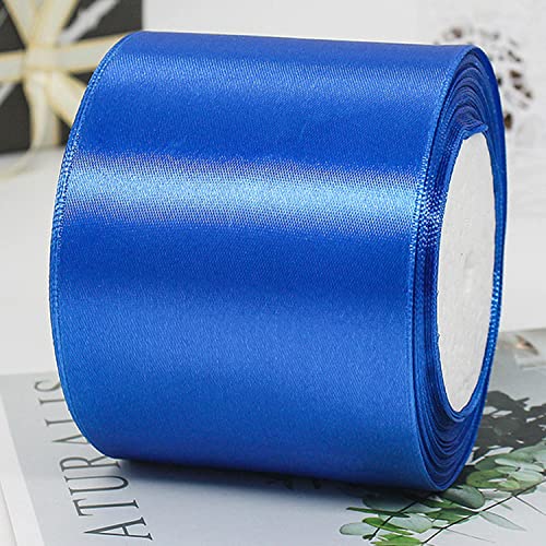 CC wonderland zone Satinband Blau(25m lang x 100mm breit) Dekoration Geschenkband,Schleifenband Dekoband Stoffband für Hochzeit von CC wonderland zone