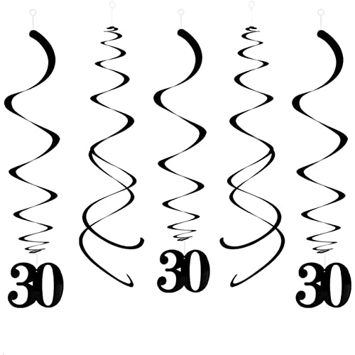 CC wonderland zone 20 Stück Schwarzer 30 Geburtstag Wirbel Deko,Hängende Swirls Streams für 30. Party Dekorationen CC wonderland zone 20 Stück Schwarzer 30 Geburtstag Wirbel Deko,Hängende Swirls Streams für 30. Party Dekorationen von CC wonderland zone