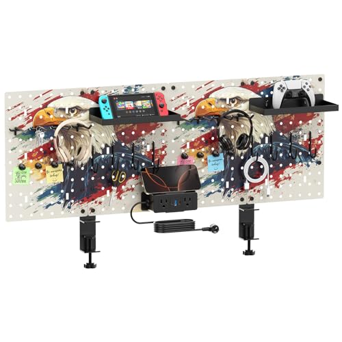 CCCEI Modularer Stecktafel-Schreibtisch-Organizer und Aufbewahrung, Gaming-Bürobedarf, Regal-Zubehör mit Steckdosen und USB, Metall-Sichtschutzpaneele, Stecktafel, Deko-Klemme am Tisch, Geschenke für CCCEI Modularer Stecktafel-Schreibtisch-Organizer und Aufbewahrung, Gaming-Bürobedarf, Regal-Zubehör mit Steckdosen und USB, Metall-Sichtschutzpaneele, Stecktafel, Deko-Klemme am Tisch, Geschenke für von CCCEI
