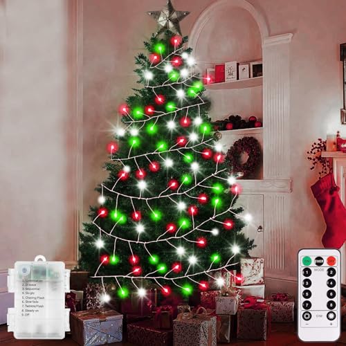 CCILAND Weihnachts-Lichterkette mit Feuerwerkskörpern, batteriebetrieben, 3 m, 200 LEDs, mit Auto-Timer, 8 Modi, LED-Cluster, Weihnachtsbeleuchtung für Schlafzimmer, Garten, Dekoration CCILAND Weihnachts-Lichterkette mit Feuerwerkskörpern, batteriebetrieben, 3 m, 200 LEDs, mit Auto-Timer, 8 Modi, LED-Cluster, Weihnachtsbeleuchtung für Schlafzimmer, Garten, Dekoration von CCILAND