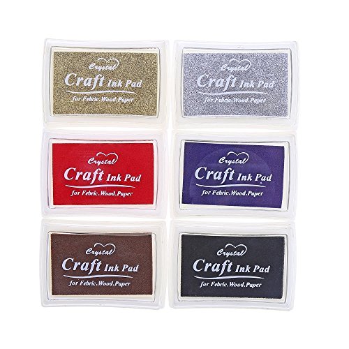 ccinee 6 Farben Tinte Pads – Für alle Gummi mit Kunst/Craft stamps-m1 gold ccinee 6 Farben Tinte Pads – Für alle Gummi mit Kunst/Craft stamps-m1 gold von CCINEE