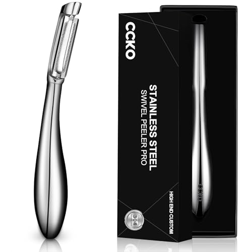 Ultrascharfer Gemüseschäler für Küche - 10 Jahre Rostfreier Obst- & Gemüseschäler, Kartoffelschäler Hand, Premium Edelstahl I-Schäler für Apfel, Karotte, Gurke von CCKO