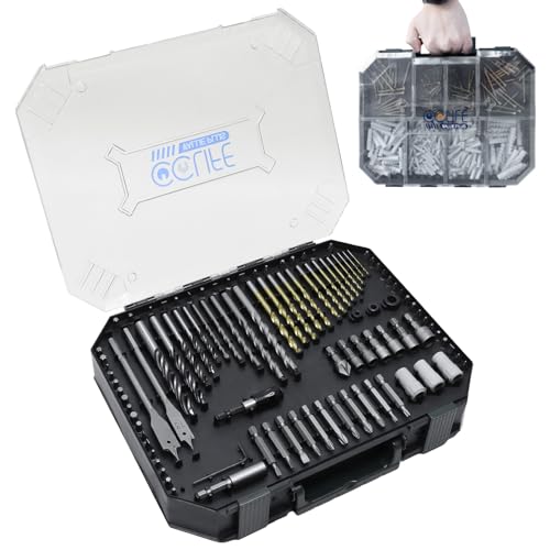 CCLIFE Bohrer Set Gemischt 400tlg für Holz, Metall, Stein, Kunststoff, Ziegel, Schraubendreher-PH PZ SL Torx, enthält HSS Spiralbohrer, Flachfräsbohrer, Betonbohrer und Schrauben CCLIFE Bohrer Set Gemischt 400tlg für Holz, Metall, Stein, Kunststoff, Ziegel, Schraubendreher-PH PZ SL Torx, enthält HSS Spiralbohrer, Flachfräsbohrer, Betonbohrer und Schrauben von CCLIFE