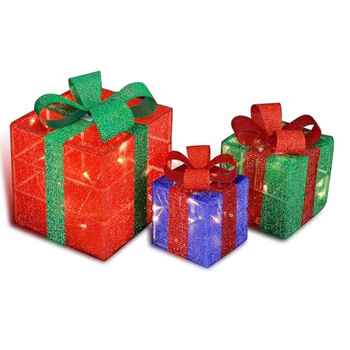 CCLIFE LED Geschenkbox 3er Set Weihnachten Weihnachtenbox Beleuchtete Lichterkette Batteriebetrieb Weihnachtsdeko,Cushhom CCLIFE LED Geschenkbox 3er Set Weihnachten Weihnachtenbox Beleuchtete Lichterkette Batteriebetrieb Weihnachtsdeko,Cushhom von CCLIFE