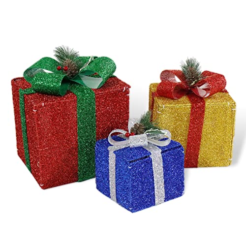 CCLIFE LED Geschenkbox 3er Set Weihnachten Weihnachtenbox Beleuchtete Lichterkette Batteriebetrieb Weihnachtsdeko,Cushhom CCLIFE LED Geschenkbox 3er Set Weihnachten Weihnachtenbox Beleuchtete Lichterkette Batteriebetrieb Weihnachtsdeko,Cushhom von CCLIFE