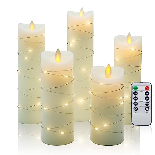 CCLIFE LED Kerzen Set mit Fernbedienung Timer Funktion 300 Stunden flackernde Paraffin Echtwachs,mit Lichterkette CCLIFE LED Kerzen Set mit Fernbedienung Timer Funktion 300 Stunden flackernde Paraffin Echtwachs,mit Lichterkette von CCLIFE