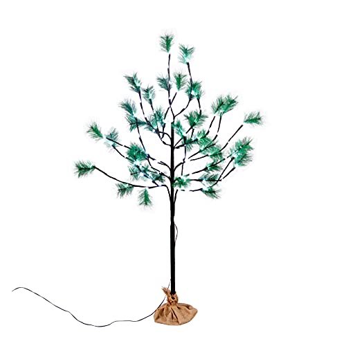 CCLIFE LED Kiefern Baum innen Außen Weihnachten Christbaum Lichterbaum warmweiss Kaltweiß Weihnachtsbeleuchtung, Farbe:Kaltweiß, Größe:120cm mit 80LEDS von CCLIFE