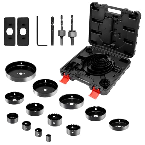CCLIFE Lochsäge Set Ø19mm-152mm 19tlg Lochbohrer Lochkreissäge Schnitttiefe 25mm für Holz, Kunststoff, Gipskarton CCLIFE Lochsäge Set Ø19mm-152mm 19tlg Lochbohrer Lochkreissäge Schnitttiefe 25mm für Holz, Kunststoff, Gipskarton von CCLIFE