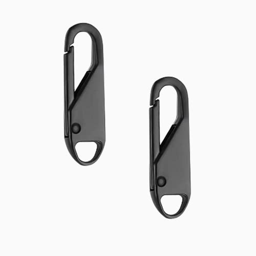 2 Stück Reißverschluss Schieber, Reißverschluss Lasche Ziehen Ersatz, Abnehmbare Zipper Pull Tabs, für Bekleidungsjacken, Koffer, Stoff, Rucksack, Gepäck, Bastelarbeiten(Schwarz, 37x10x3.7 mm) 2 Stück Reißverschluss Schieber, Reißverschluss Lasche Ziehen Ersatz, Abnehmbare Zipper Pull Tabs, für Bekleidungsjacken, Koffer, Stoff, Rucksack, Gepäck, Bastelarbeiten(Schwarz, 37x10x3.7 mm) von CCLKHY